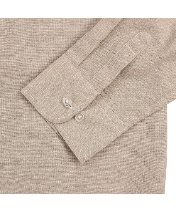 Women S Long Sleeve 100 Cotton Brushed Chambray Shirt Khaki