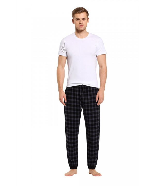 CYZ Men's 100% Cotton Flannel Jogger Pajama Lounge Pant - Charcoal ...