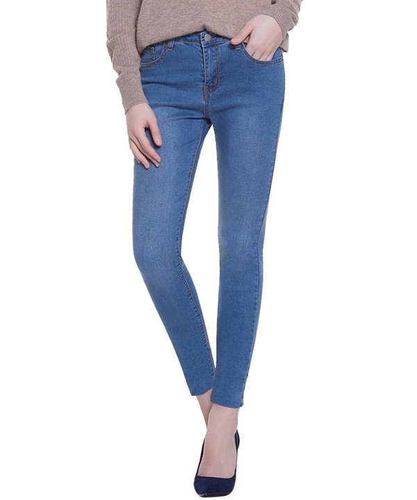Women's Skinny Jeans Slimming Fit Denim Leggings - Blue - CK188GSMEX5