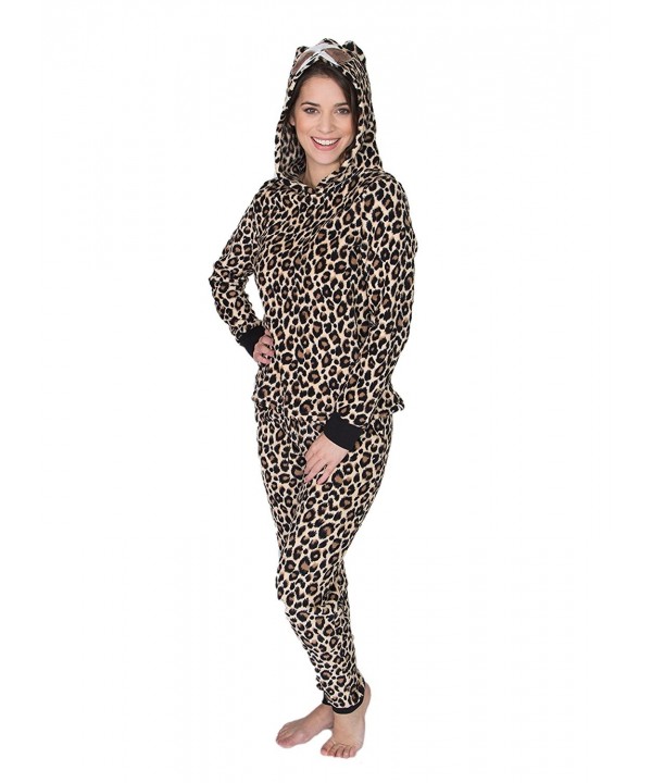 Sleep & Co Women's Plush Pajama Set With Dog Face Hood - Natural ...