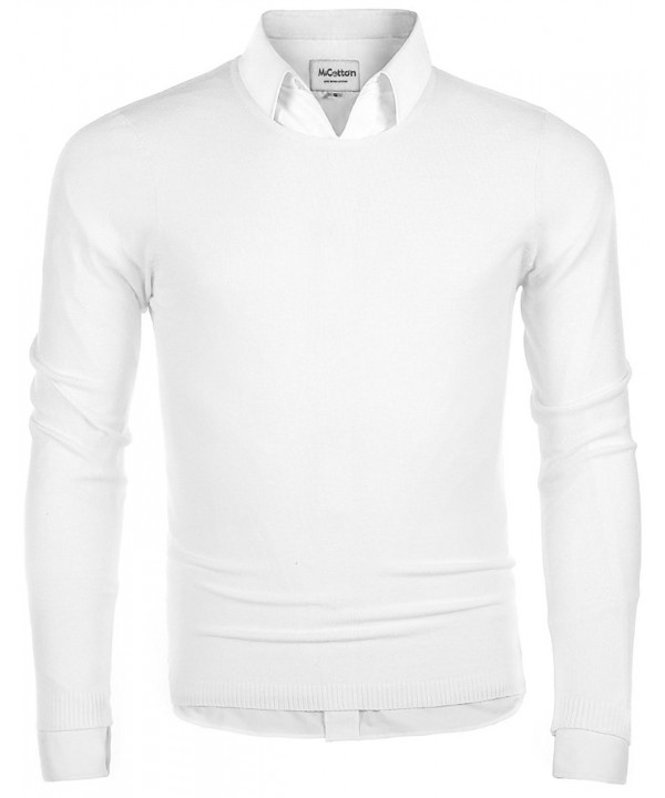 Mocotono Sleeve Pullover Sweater White