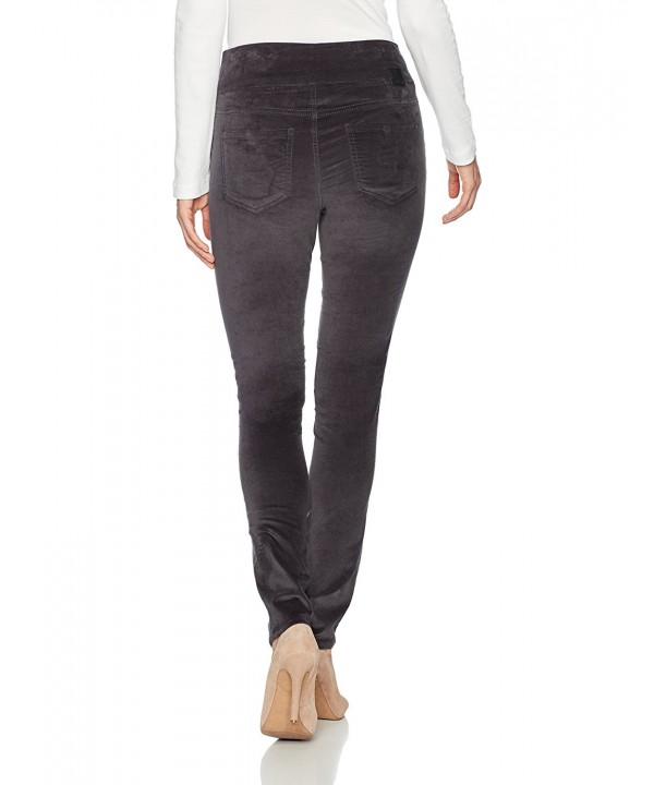 Women's Nora Skinny Pull On Pant In Soft Touch Velveteen - Titanium ...