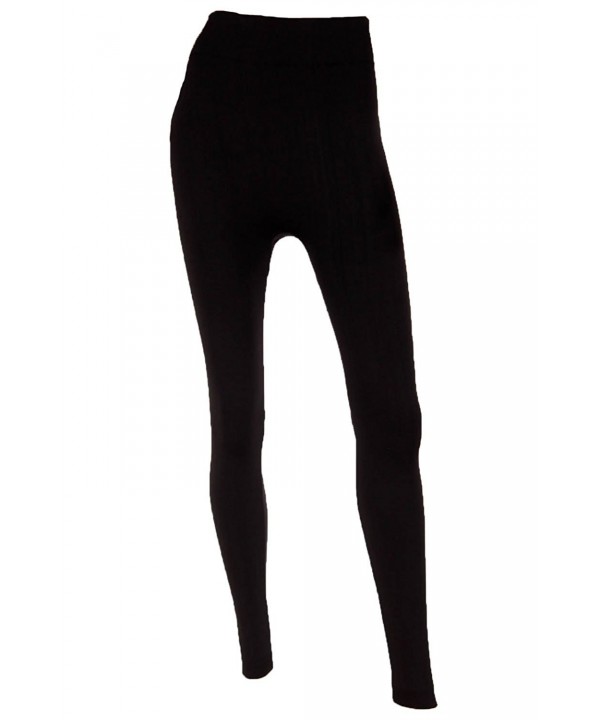 Mopas Womens Fleece Length Leggings Black