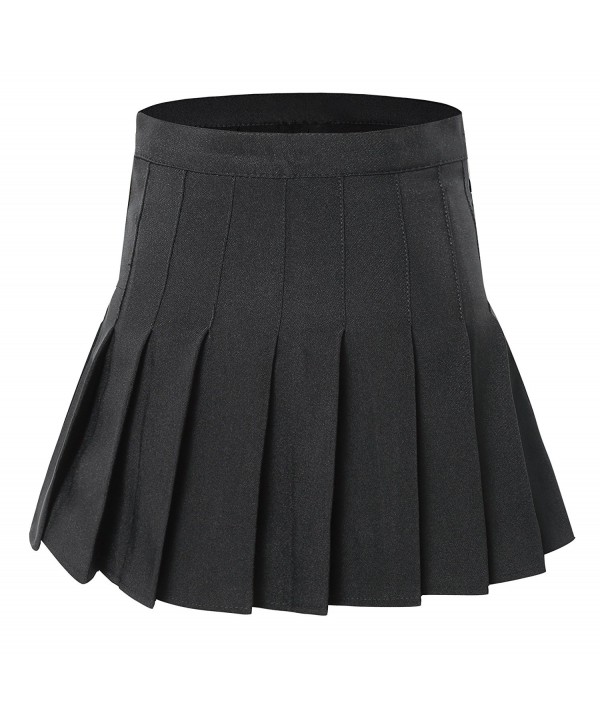 Women's High Waisted Pleated Mini Shorts Sport Skorts - Black Skort ...