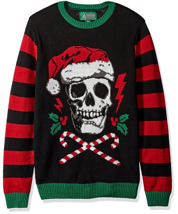 Ugly Christmas Sweater Light up Santa Scull