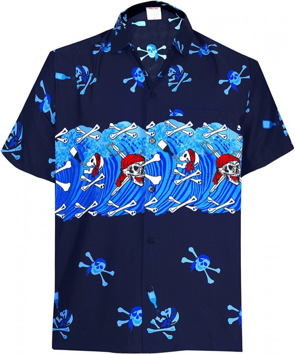 Men Aloha Hawaiian Shirt Short Sleeve Button Down Beach Halloween Party ...