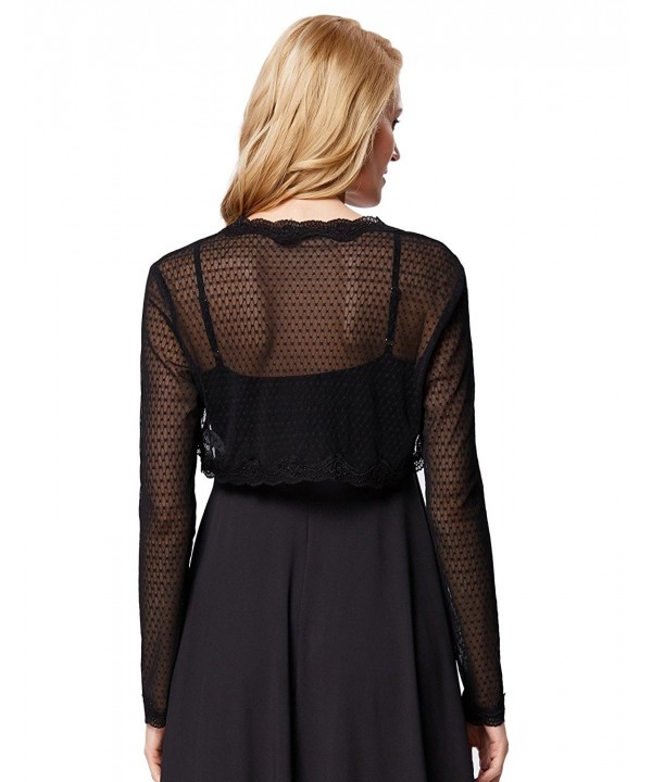 black sheer long sleeve cover up