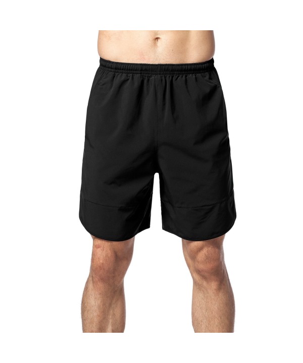 Men's Elite Tech Running / Training Shorts with Zip Pockets - Black ...