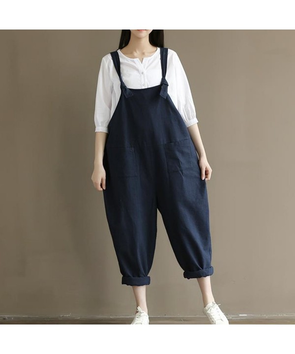 Overalls Sleeveless Rompers Jumpsuit - Blue - CT184GE3RNX