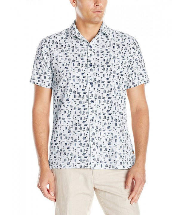 Men's Island Vacation Standard Fit Hawaiian Shirt - White - CN12FA0EB1J