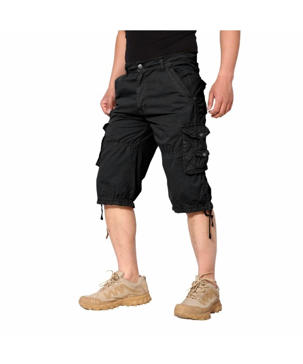 Men's Cargo Shorts Loose Fit Cotton Twill Casual Shorts With Multi ...