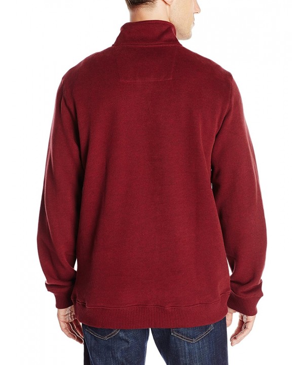 Men's Long Sleeve 1/4 Zip Sueded Fleece - Chocolate Truffle Heather ...