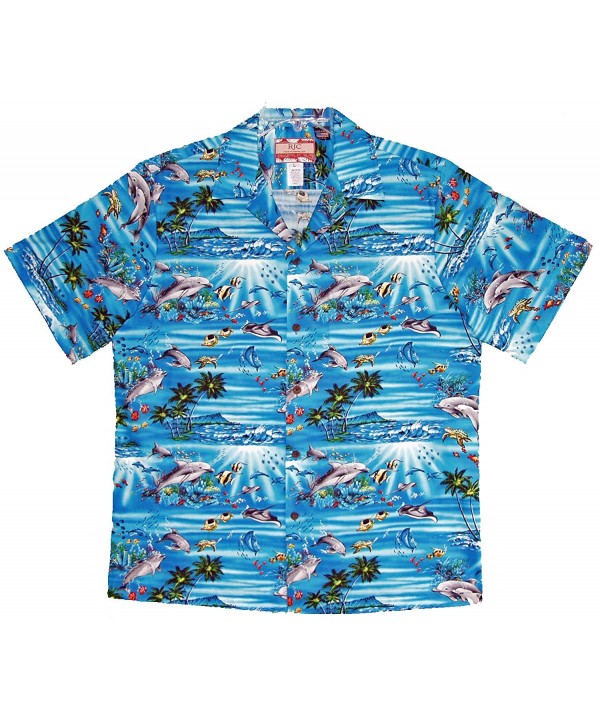 Men's Diamond Head Dolphin Hawaiian Aloha Shirt - CX11DD3M6HX