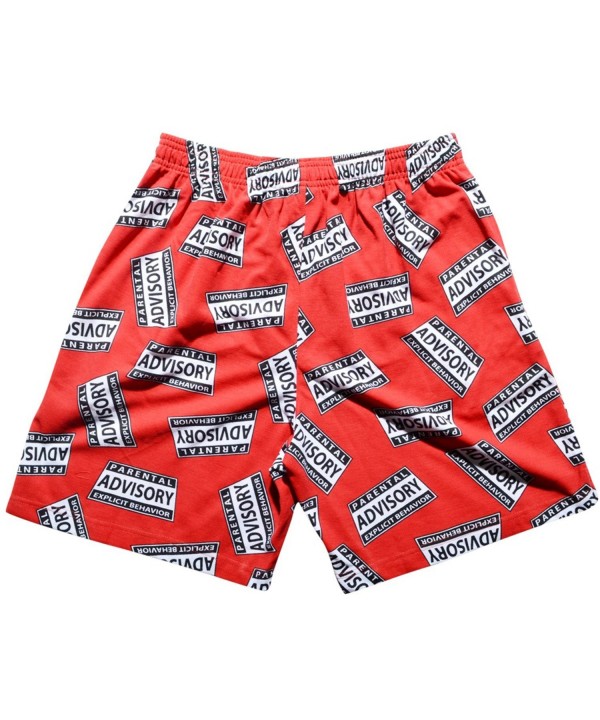 Men's Shorts Beach Shorts Lounge Elastic Cotton Shorts - Red - CS120UQ8E3Z