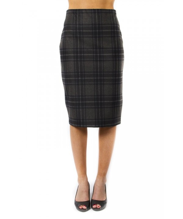 Women's Plaid Pencil Skirt - CU187UH2Q4Q