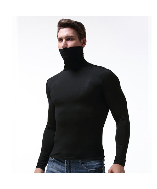 Mens Casual Basic Thermal Turtleneck Slim Fit Pullover Thermal Sweaters ...