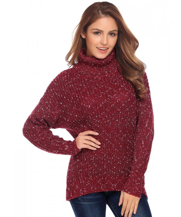 Women's Thick Knitted Stretchable Elasticity Mottled Chunky Sweater Top ...