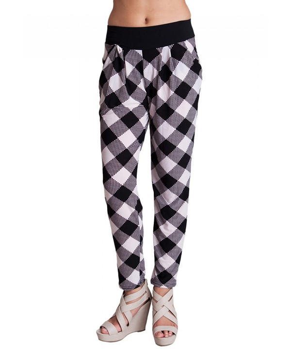 Ladies Checkered Graphic Banded Lounge