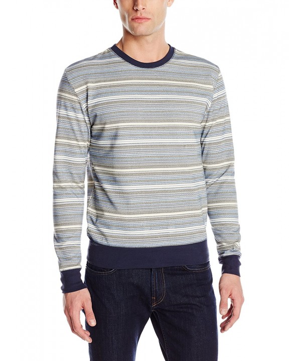 Men's Stripes Sweatshirt - Navy - CF11NE1HDCH