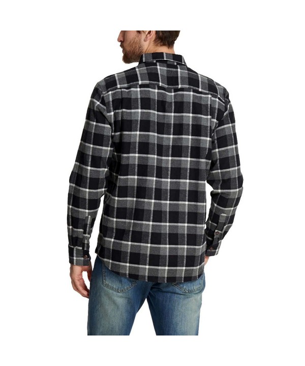 Weatherproof Vintage Men's Lightweight Plaid Flannel Shirt - Black ...