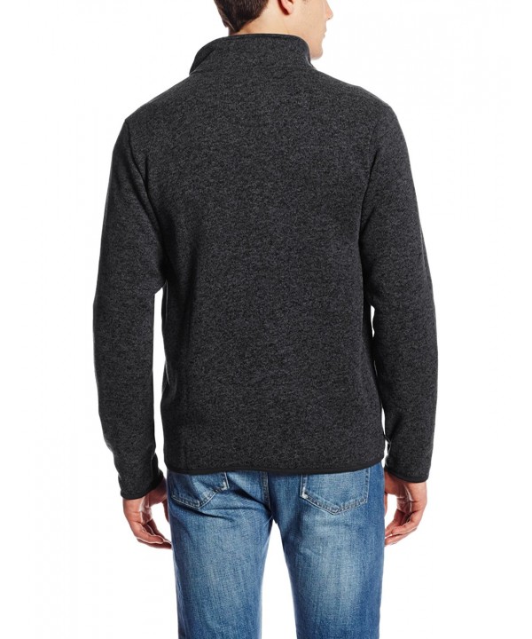 Men's Heathered Fleece Jacket - Black Heather - CL11HGOS3EZ