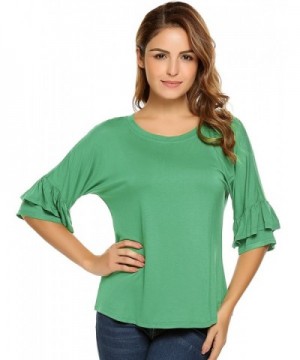 Zeagoo Womens Ruffle Sleeve Blouse