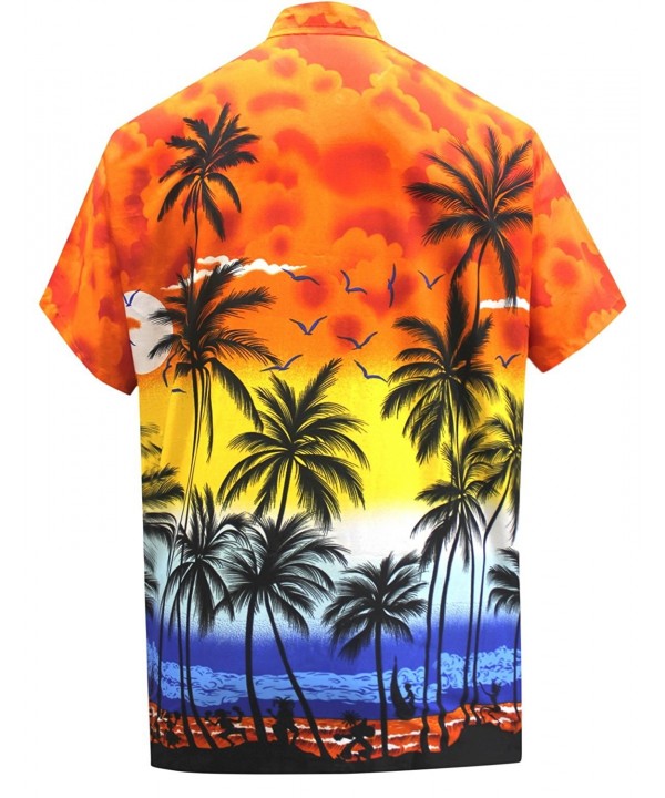 Hawaiian Shirt For Men Short Sleeve Front-Pocket Beach Floral Printed ...