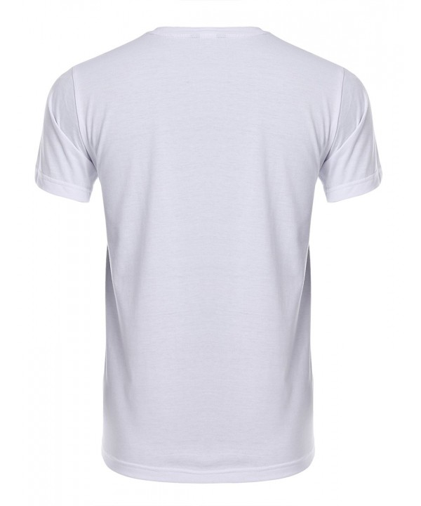 Men's Fashion Short Sleeve Crew Neck Star Print Casual Cotton T-Shirt ...