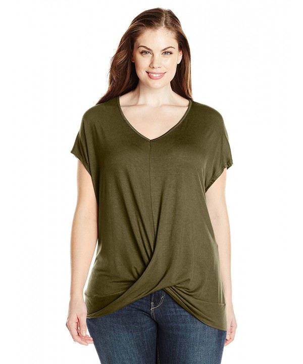 Paper Tee Womens Plus Size V Neck