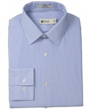 Men's Bengel Stripe Point Collar Regular Fit Long Sleeve Dress Shirt ...