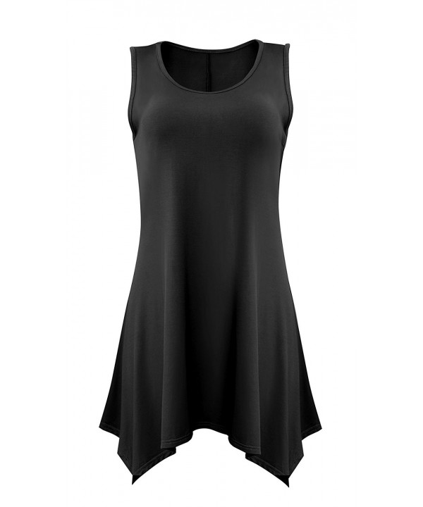 Women's Tank Tops Casual Loose Summer Sleeveless Long Tunic Tops With ...
