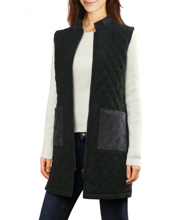Allegra Womens Corduroy Quilted Charcoal