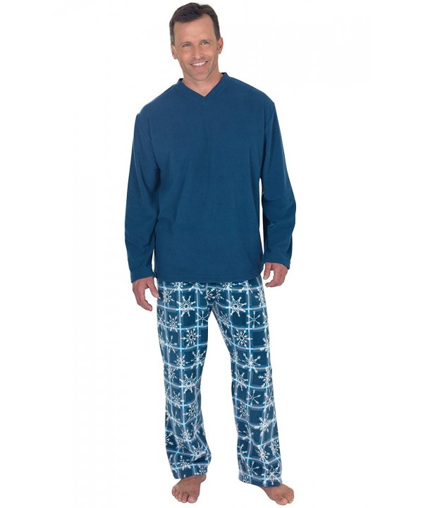 PajamaGram Snowflake Fleece Pajamas Long Sleeved