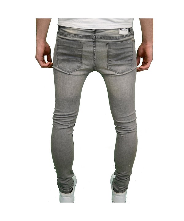 Soulstar Mens Designer Branded Stretch Skinny Fit Jeans - Grey Blast ...