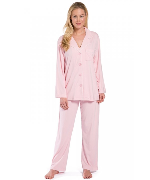 Women's EcoFabric Full Length Pajama Set - Long Sleeve with Gift Box ...