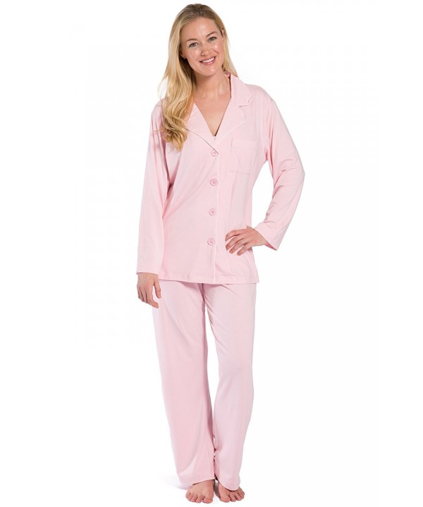 Women's EcoFabric Full Length Pajama Set - Long Sleeve with Gift Box ...