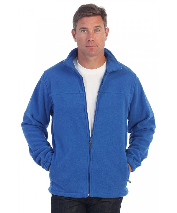 Mens Full Zip Polar Fleece Jacket - Royal Blue - CP1859QC6XT