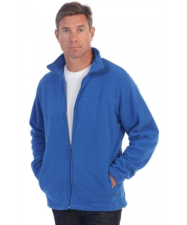 Mens Full Zip Polar Fleece Jacket - Royal Blue - CP1859QC6XT
