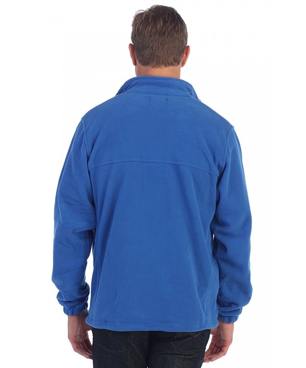 Mens Full Zip Polar Fleece Jacket - Royal Blue - CP1859QC6XT