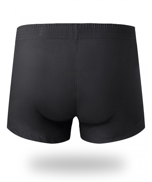 Men's Boxer Briefs Cotton Underwears Solid Bottoms Short Leg Trunks ...