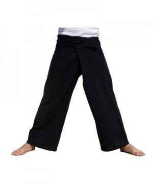 Brand Tough Thin Cotton Thailand Fisherman Wrap Pants - Black - CB120ENGHTH