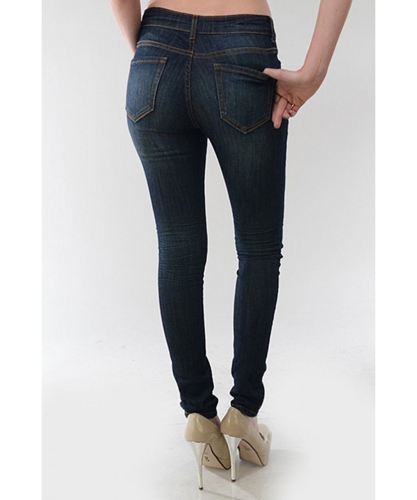 Women's Stretch Skinny Jean With 5 Pockets - CX11GI5LCRN